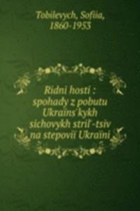 RIDNI HOSTI SPOHADY Z POBUTU UKRA  NSKY