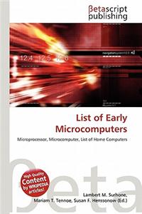List of Early Microcomputers