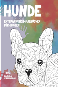 Entspannungs-Malbücher für Jungen - Mandala Stressabbau - Tiere - Hunde