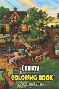 Country Coloring Book 50 Unique designs
