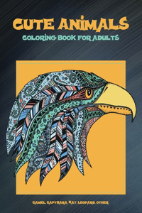 Cute Animals - Coloring Book for adults - Camel, Capybara, Rat, Leopard, other