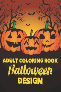 Adult Coloring Book Halloween Design