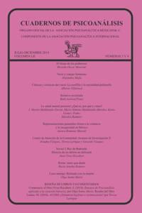 CUADERNOS DE PSICOANÁLISIS, julio-diciembre 2019, VOLUMEN LII, números 3 y 4