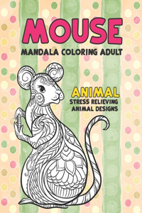 Mandala Coloring Adult - Animal - Stress Relieving Animal Designs - Mouse