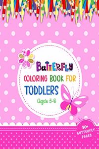 Butterfly Coloring Book For Toddlers Ages 3-6