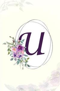 U - Monogrammed Gratitude Journal