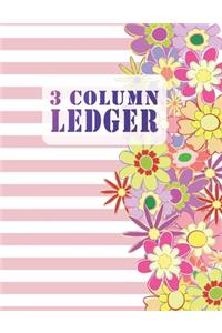 3 Column Ledger: General Columnar Ruled Ledger Book Blank Accounting Bookkeeping Notebook, Account Record Keeping Books, Paper Book Financial Accounting Journal 8.5 