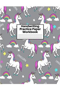 Handwriting Practice Paper Workbook