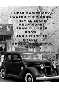 I hear babies cry, I watch them grow, They'll learn much more, Than I'll ever know. And I think to myself, What a wonderful World