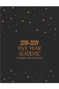 2019-2024 Five Year ACADEMIC Planner And Calendar