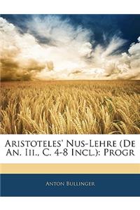 Aristoteles' Nus-Lehre