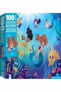 100-Piece Children's Glittery Jigsaw: Mermaid Paradise