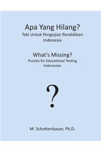 Apa Yang Hilang? Teki Untuk Pengujian Pendidikan