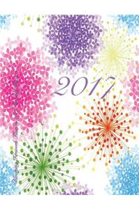 Blooming Firework Flowers 2017 Monthly Planner