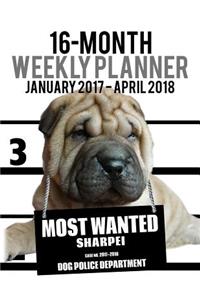 2017-2018 Weekly Planner - Most Wanted Sharpei