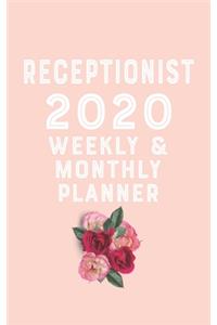receptionist 2020 Monthly Weekly Planner receptionist Occupation Planner A beautiful