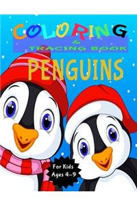 Penguins Coloring and Tracing Book