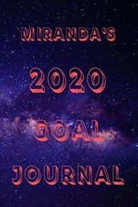 Miranda's 2020 Goal Book: 2020 New Year Planner Goal Journal Gift for Miranda / Notebook / Diary / Unique Greeting Card Alternative