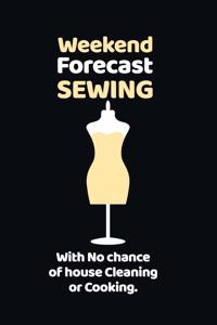 Weekend Forecast Sewing with No chance of house Cleaning or Cooking.