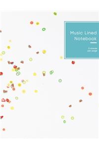 Music lined notebook 5 staves per page