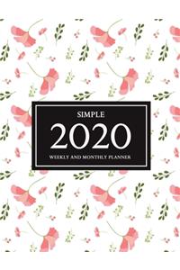 2020 Simple Weekly and Monthly Planner