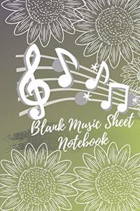 Blank Music Sheet Notebook