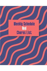 Weekly Schedule And Chores List