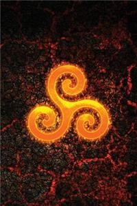 Monogram Triskele (Neopaganism) Notebook