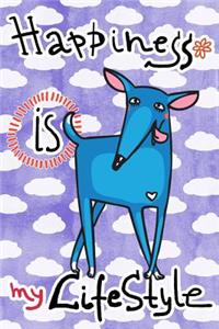 Bullet Journal Notebook for Dog Lovers, Happiness Is My Lifestyle Blue Dog 3