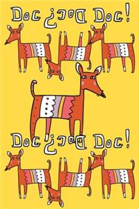 Bullet Journal Notebook for Dog Lovers, Red Dogs in a Row 1