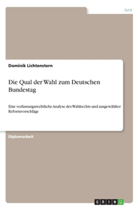 Die Qual der Wahl zum Deutschen Bundestag