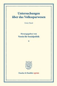 Untersuchungen Uber Das Volkssparwesen