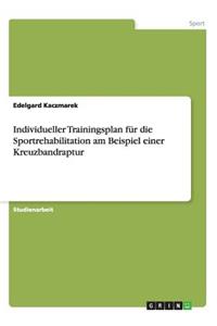 Individueller Trainingsplan für die Sportrehabilitation am Beispiel einer Kreuzbandraptur