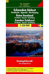 Sweden South East - Stockholm - Uppsala - Norrkoping Sheet 3 Road Map 1:250 000