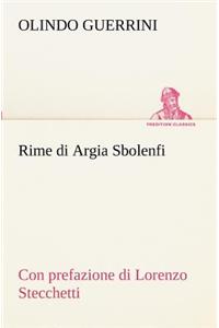 Rime di Argia Sbolenfi con prefazione di Lorenzo Stecchetti