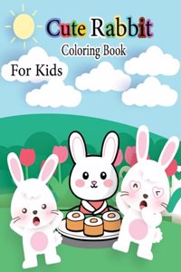 Cute Rabbit Coloring Book For Kids