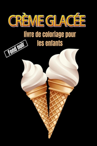 Crème glacée livre de coloriage pour les enfants fond noir
