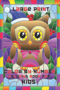 Large Print Color By Number Coloring Book For Kids