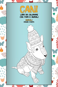 Libri da colorare con fiori e animali - Grande stampa - Animali - Cani