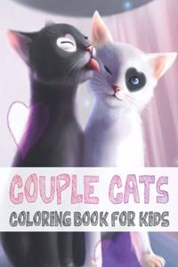 Couple Cats Coloring Book For Kids