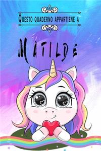 Questo quaderno appartiene a Matilde