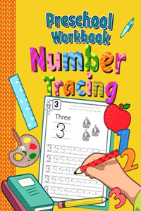 Preschool Workbook Number Tracing