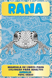 Mandala de libros para colorear para adultos - Papel grueso - Animales - Rana