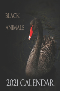 Black Animals 2021 Calendar