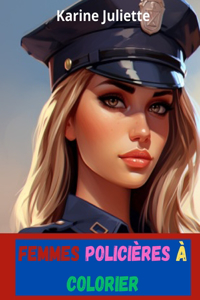 Femmes policières à colorier
