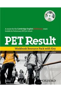 PET Result:: Printed Workbook Resource Pack with Key