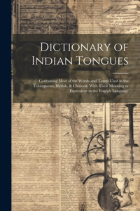 Dictionary of Indian Tongues