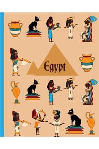 Egypt: Wide Ruled Notebook for Kids or Anyone who likes Egypt, Pyramids and Ancient Egyptian Culture