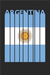 Vintage Argentina Notebook - Retro Argentina Planner - Argentine Flag Diary - Argentina Travel Journal