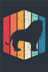 Vintage Lion Notebook - Gift for Lion Lovers - Retro Lion Journal - Lion Diary for Boys and Girls